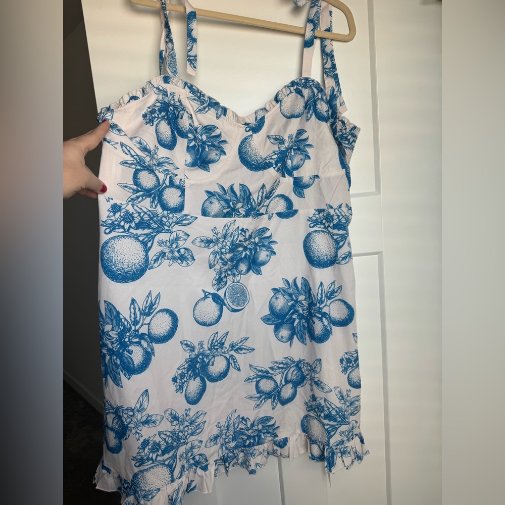 Cider Blue Citrus Print Dress